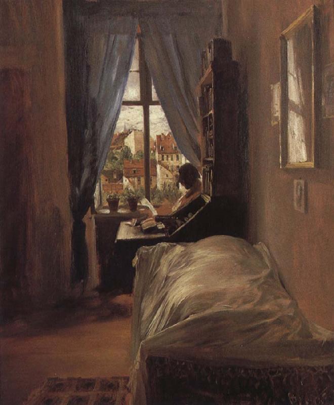 Adolph von Menzel The Artist-s Bedroom in the Ritterstrabe Germany oil painting art